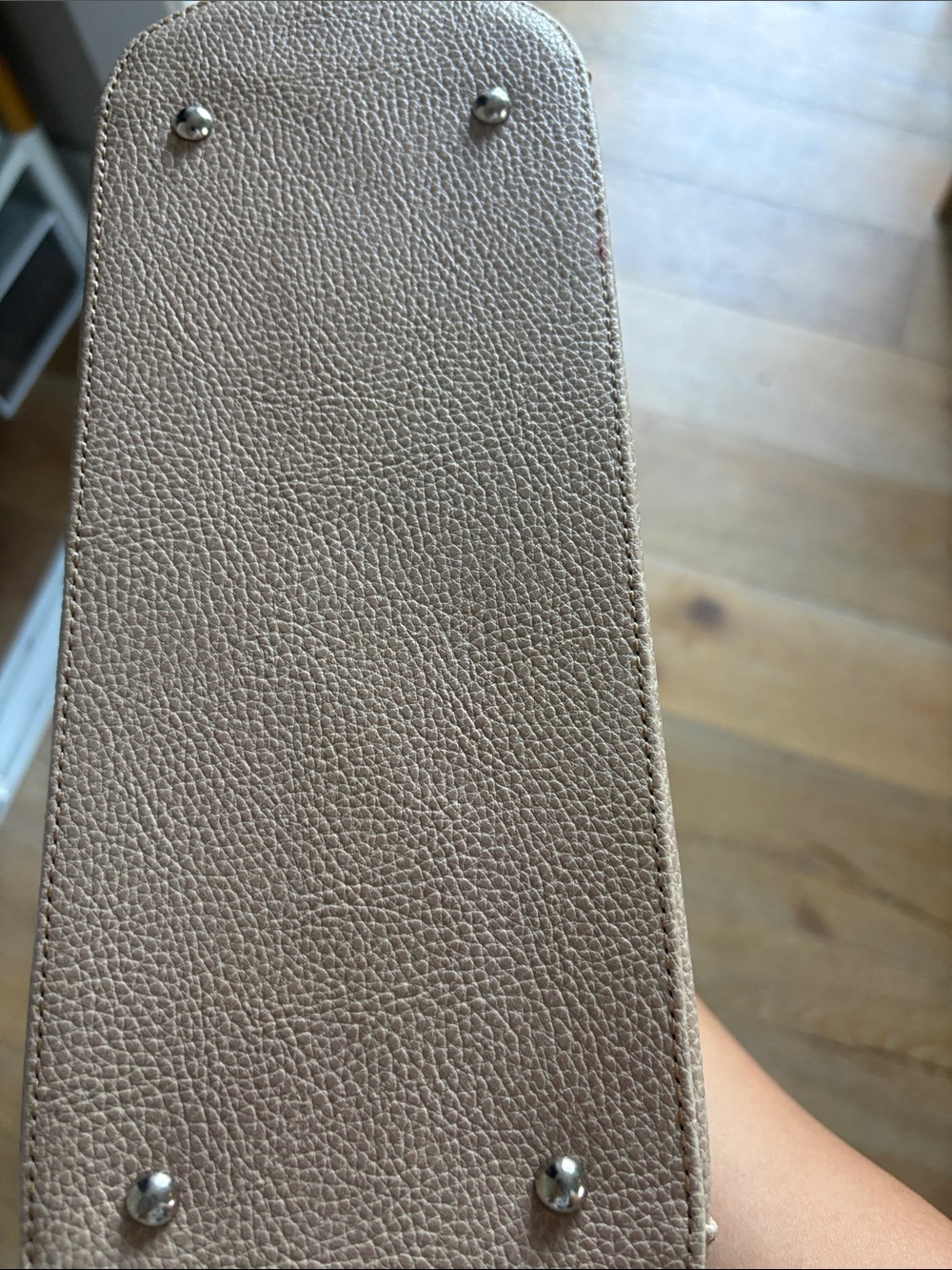 Miu Miu Beige Pebbled Leather Top-inside out leather Handle Tote - Picture 4 of 4